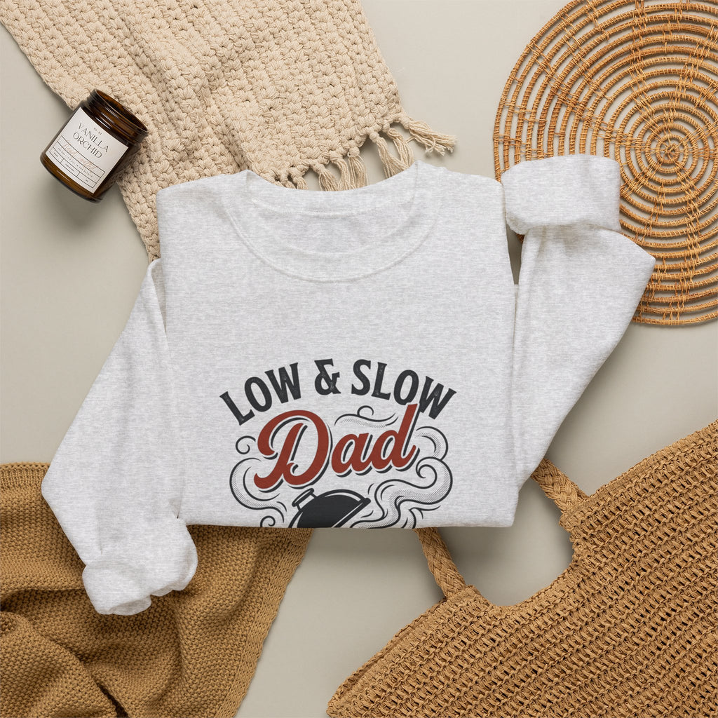 Low & Slow Dad Crewneck Sweatshirt | Backyard Pitmaster, Father's Day BBQ