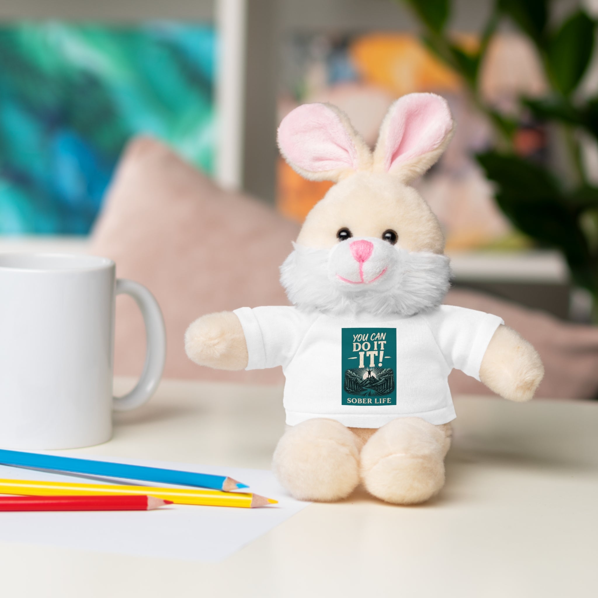 Motivational Teddy Bear with “You Can Do It!” Tee