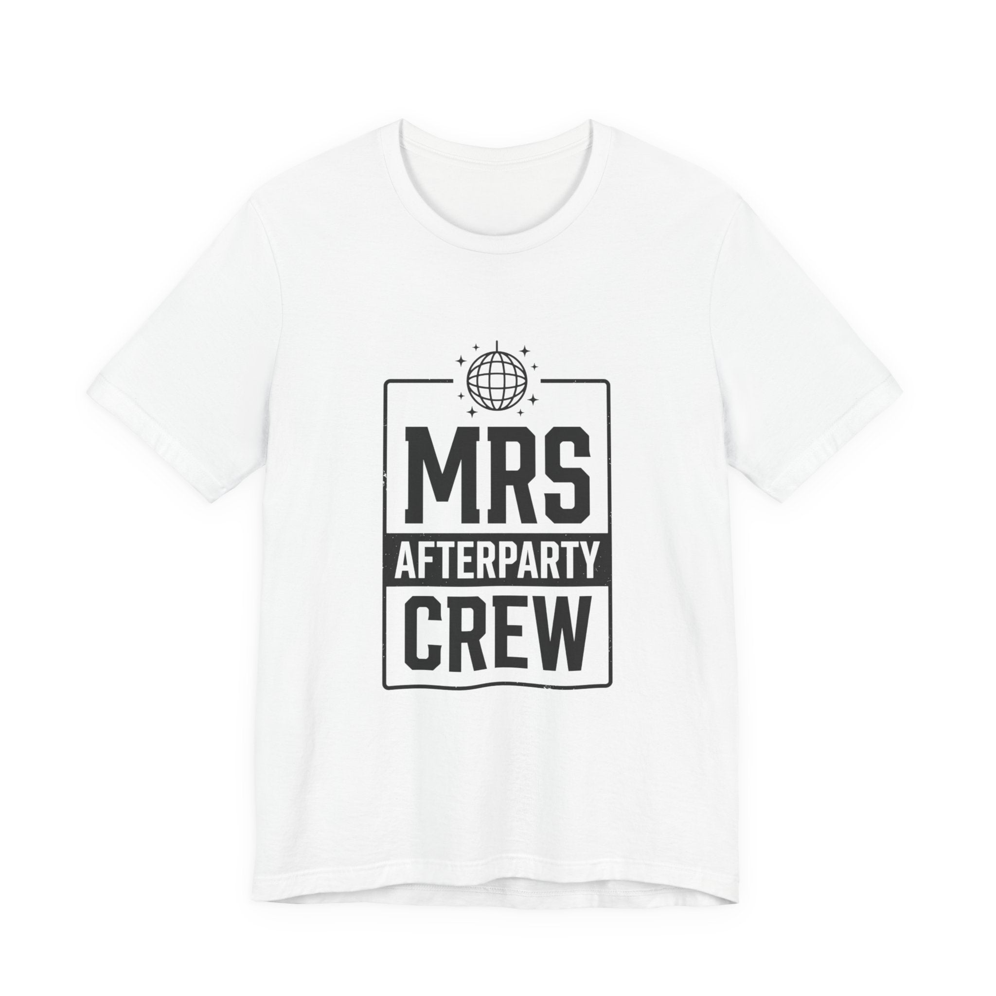 Mrs Afterparty Crew T-Shirt | Bride Era Slogan, Retro Script Tee