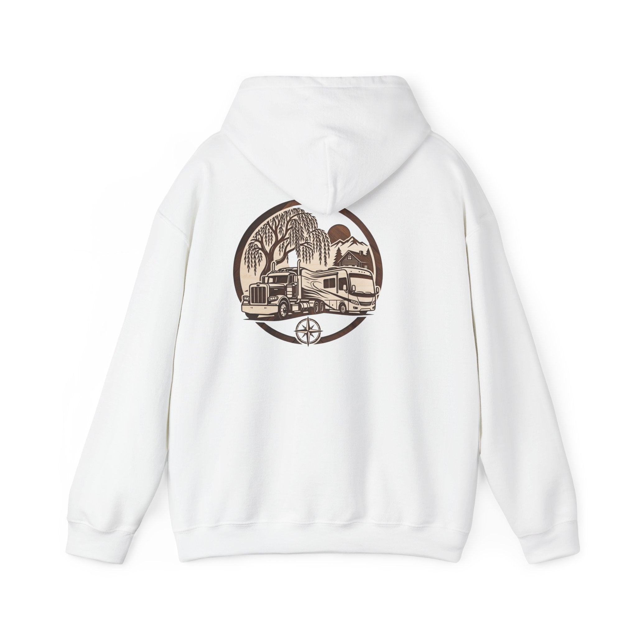 RV Adventure Hoodie – Retro Camper Travel Graphic Hooded Sweatshirt
