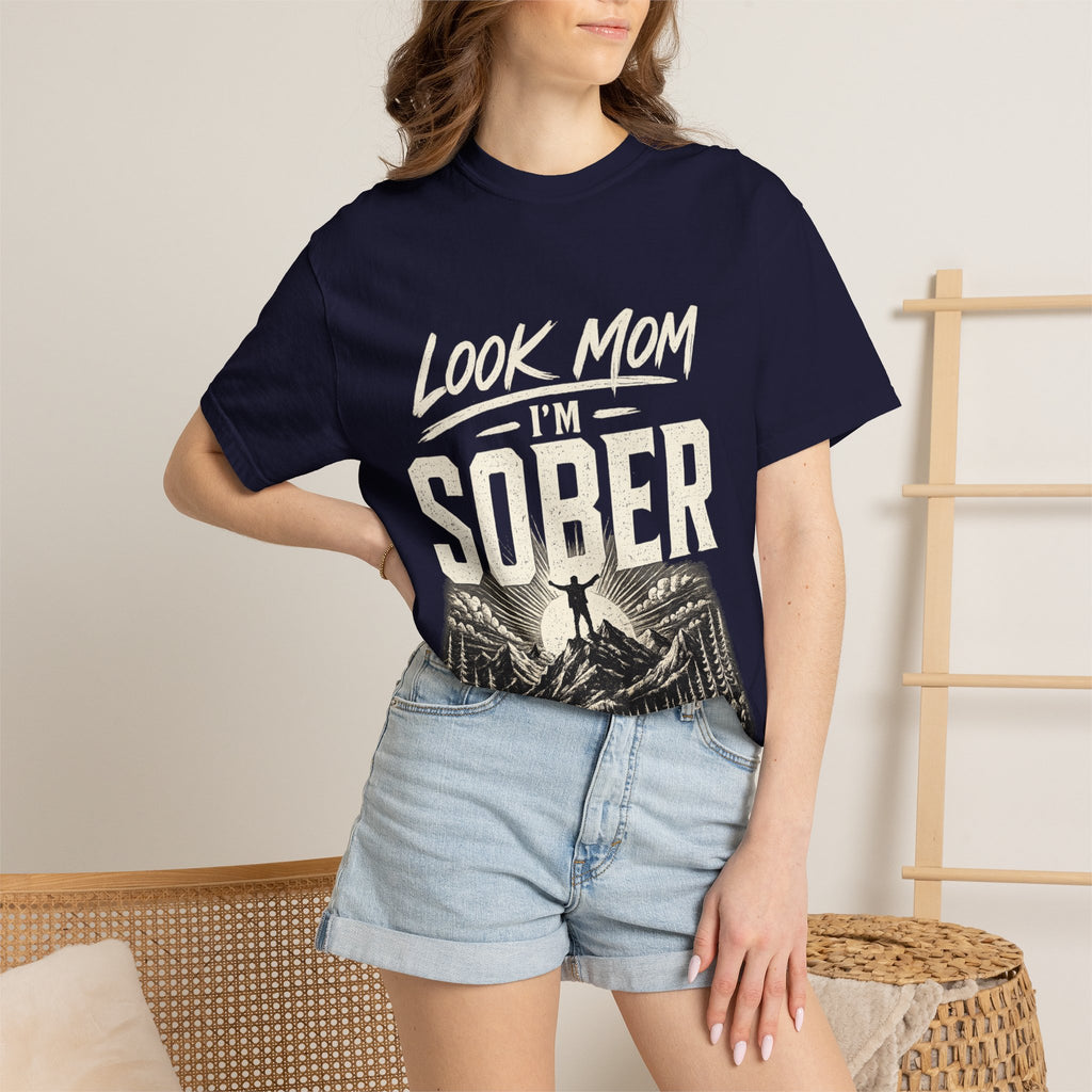 Look Mom I’m Sober T-Shirt — Recovery Pride Graphic Tee