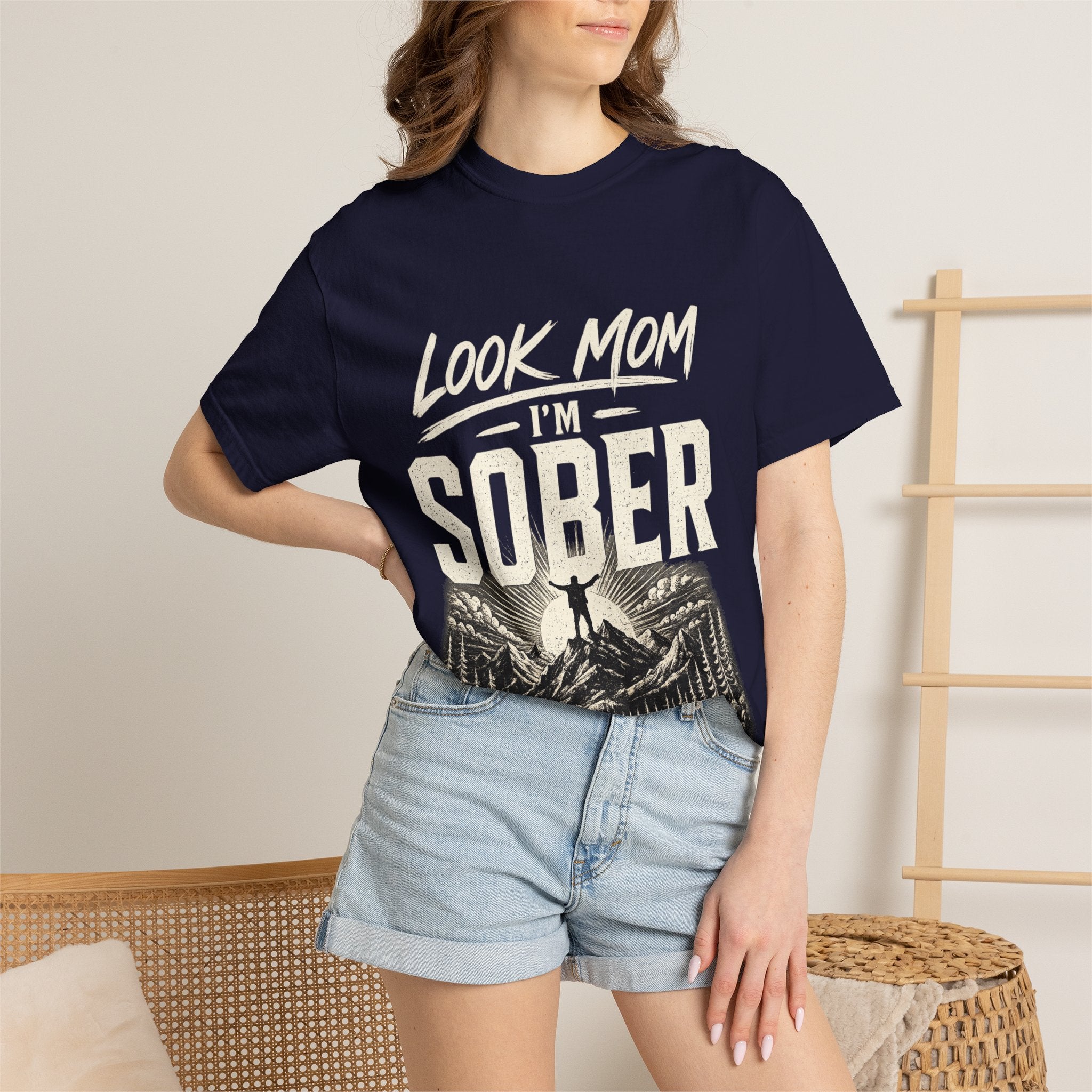 Look Mom I’m Sober T-Shirt — Recovery Pride Graphic Tee
