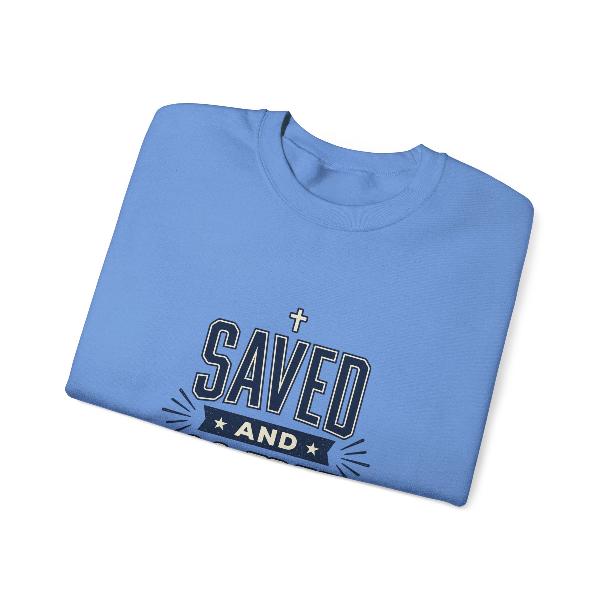 Saved and So Free Sweatshirt | Faith & Freedom 4th of July Christian Patriotic