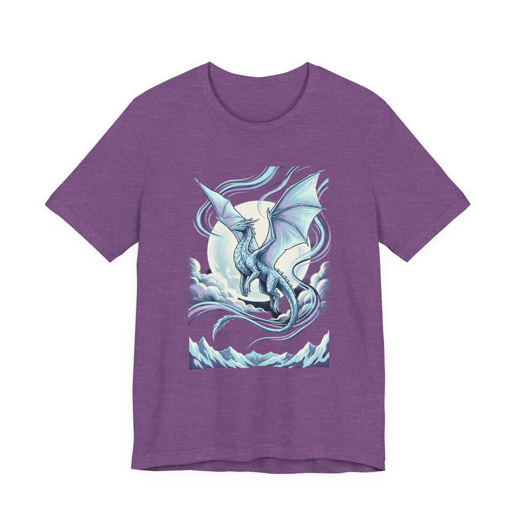 Ice Dragon Illustration T-Shirt | Fantasy Dragon Art, Mythical Creature Tee