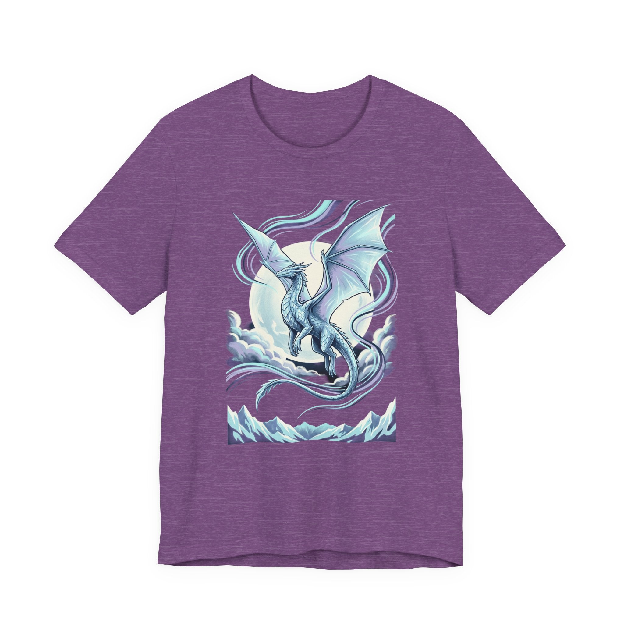 Ice Dragon Illustration T-Shirt | Fantasy Dragon Art, Mythical Creature Tee