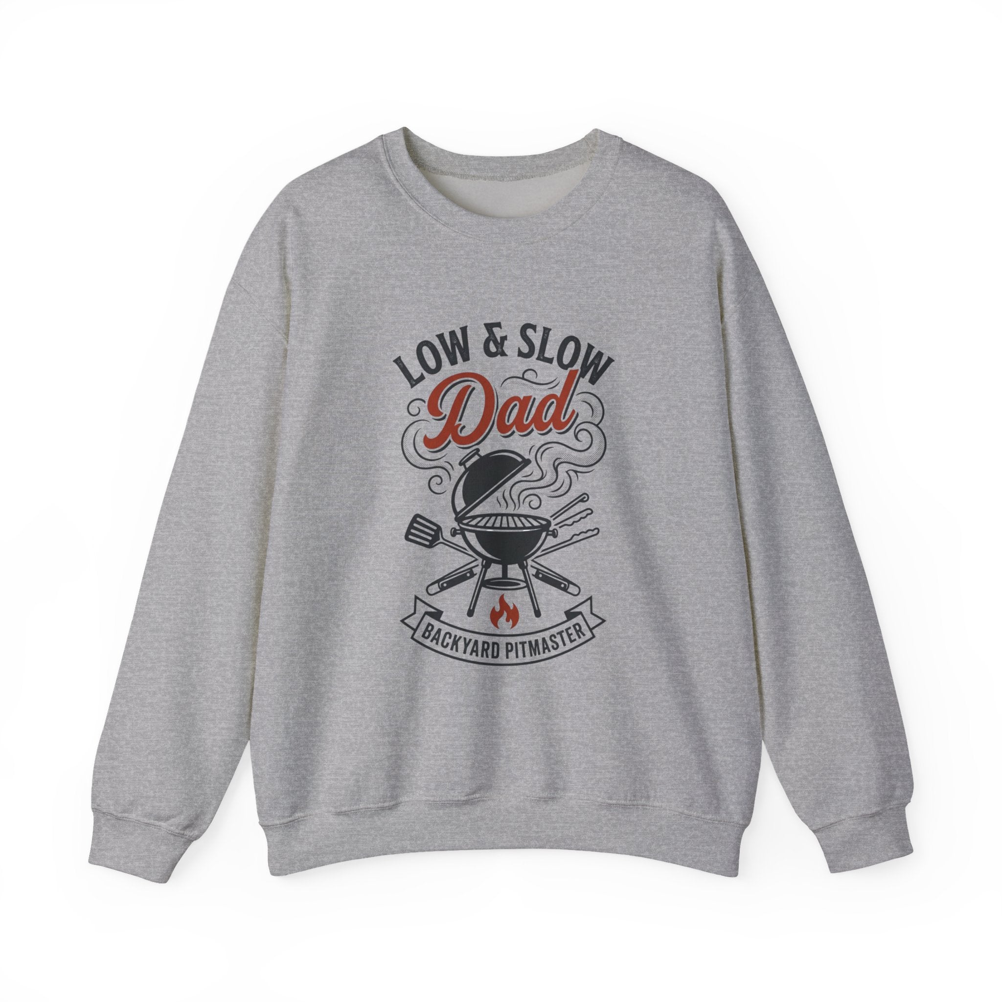 Low & Slow Dad Crewneck Sweatshirt | Backyard Pitmaster, Father's Day BBQ