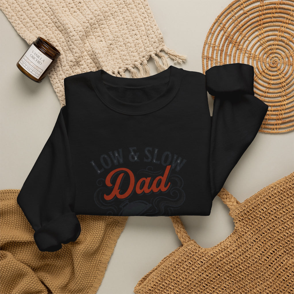Low & Slow Dad Crewneck Sweatshirt | Backyard Pitmaster, Father's Day BBQ