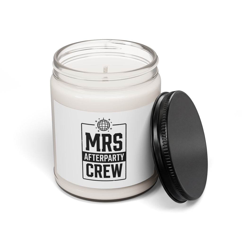 Mrs Afterparty Crew Candle, Scented Soy Jar, Bride Era Slogan