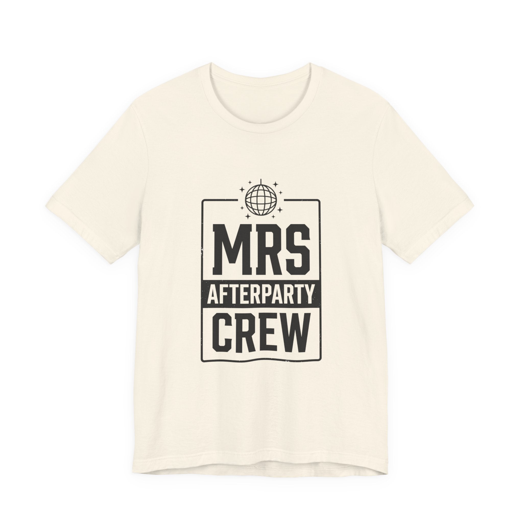 Mrs Afterparty Crew T-Shirt | Bride Era Slogan, Retro Script Tee