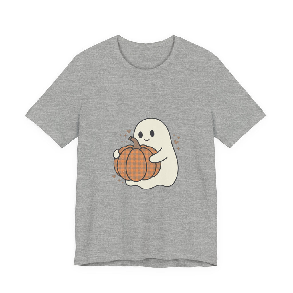 Cute Ghost Holding Pumpkin Tee | Pumpkin Halloween Fall Aesthetic