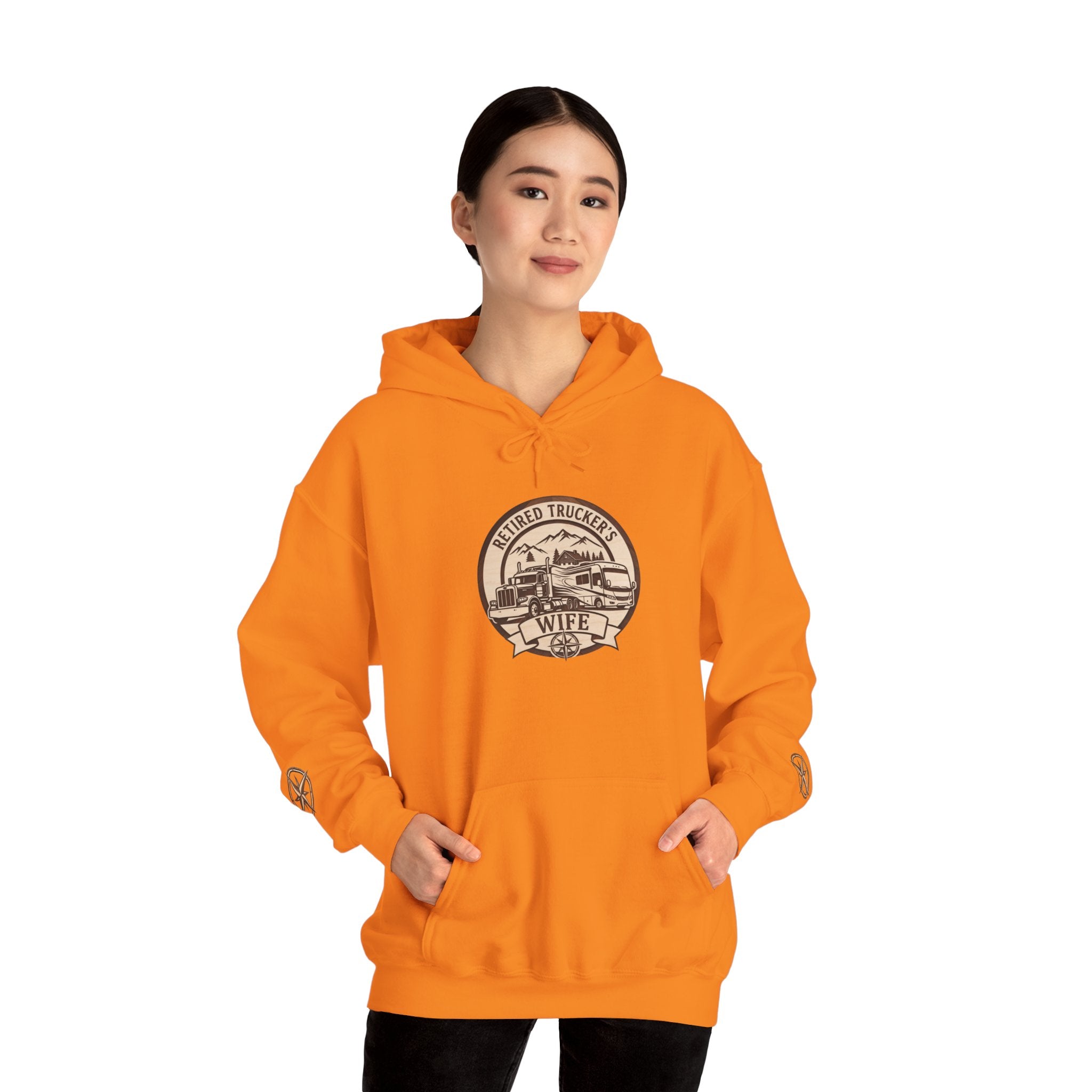 Retired Truckers Wife Hoodie — Vintage 'Retro Trailer Life' Pullover