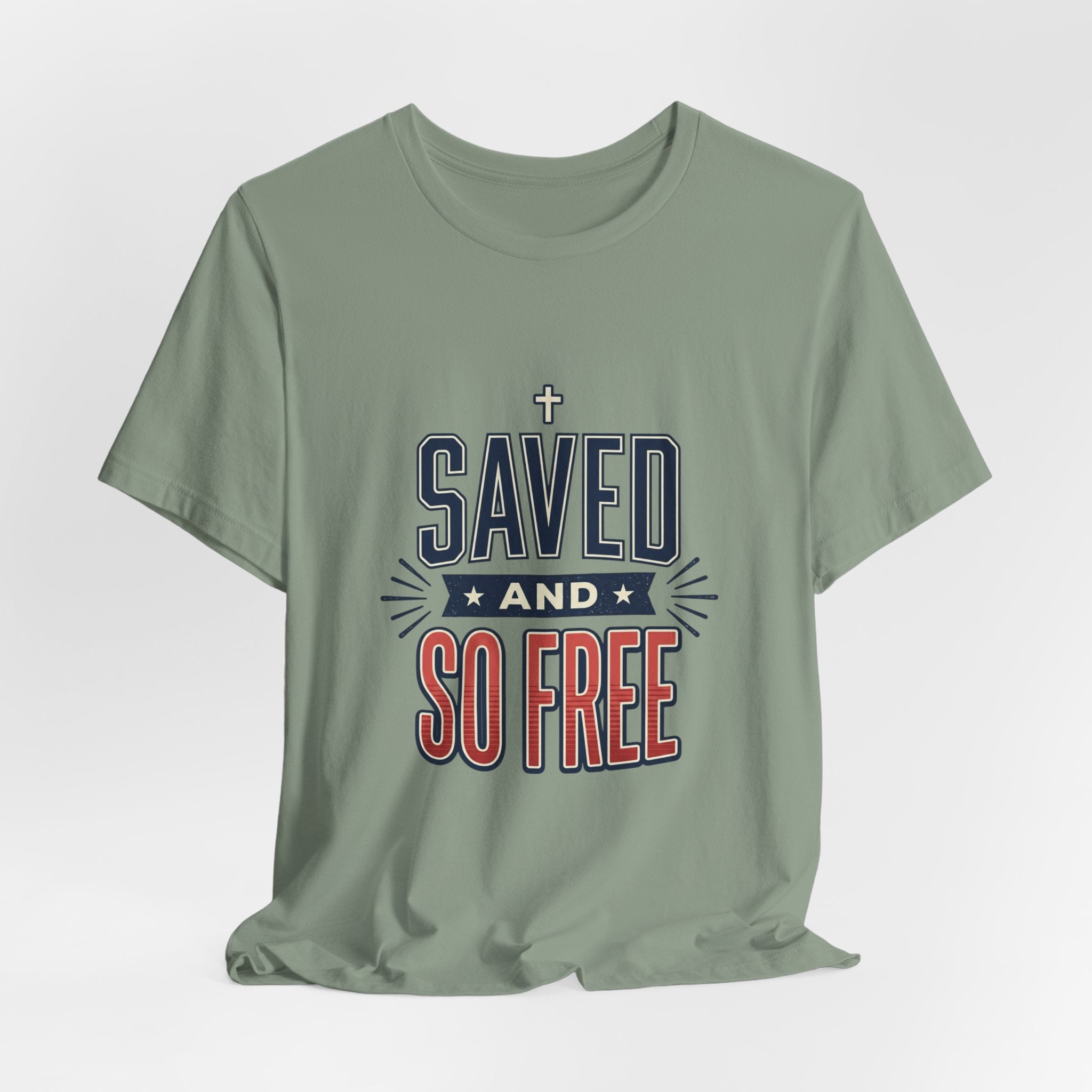 Saved and So Free Tee | Faith & Freedom 4th of July Patriotic Christian Shirt