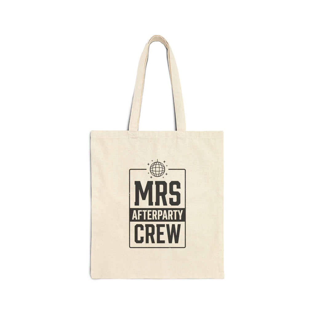 Mrs Afterparty Crew Tote | Bride Era Slogan Canvas Tote