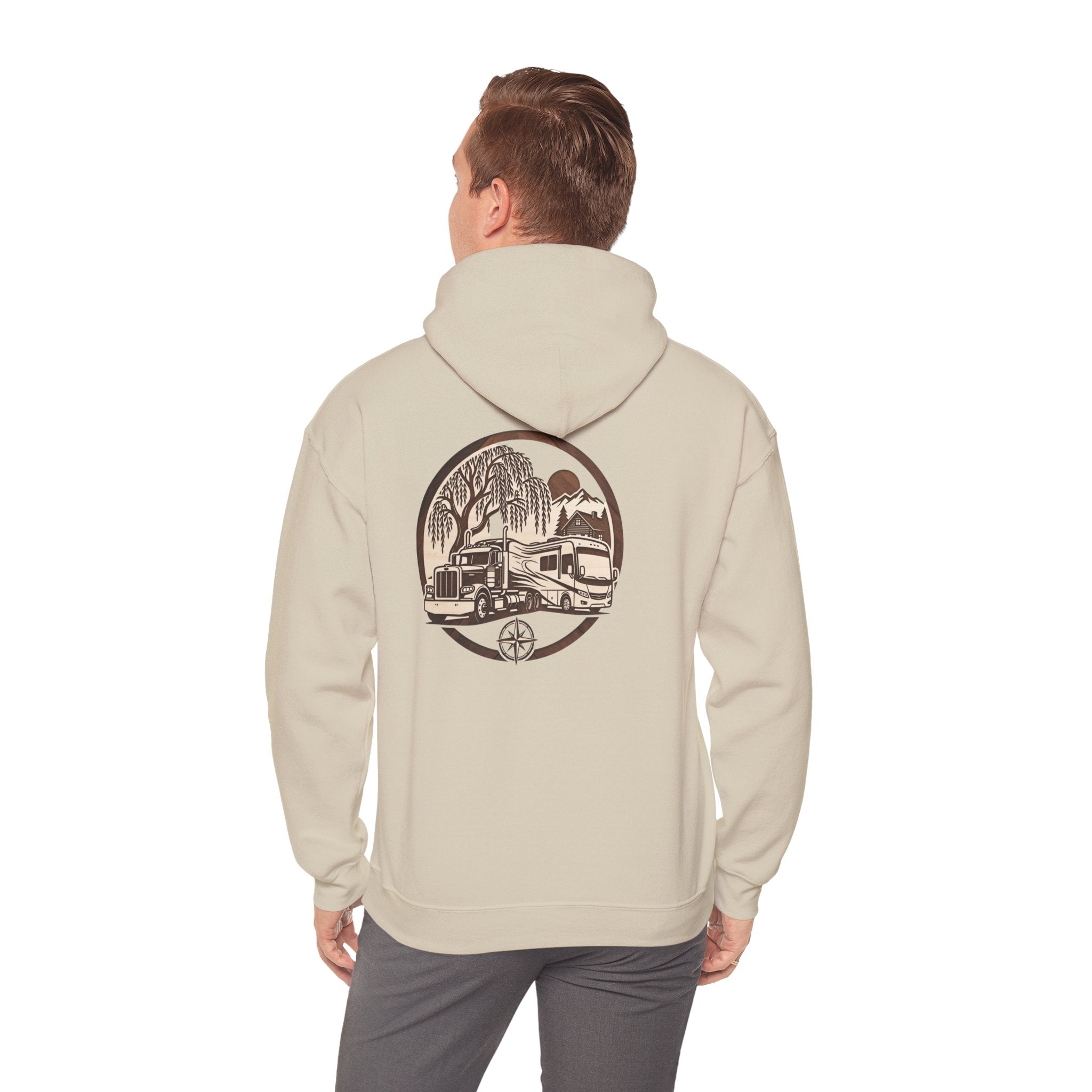 RV Adventure Hoodie – Retro Camper Travel Graphic Hooded Sweatshirt