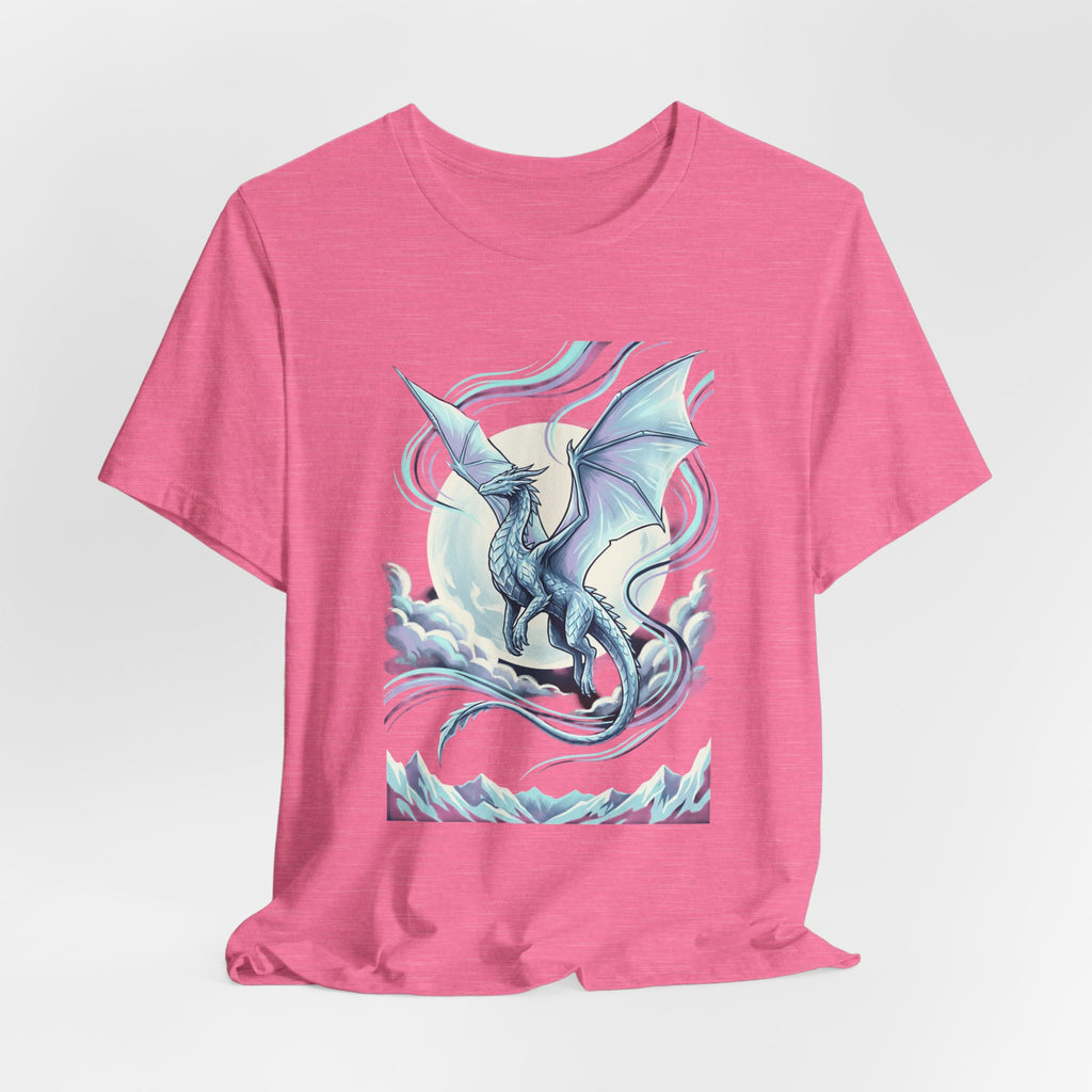 Ice Dragon Illustration T-Shirt | Fantasy Dragon Art, Mythical Creature Tee