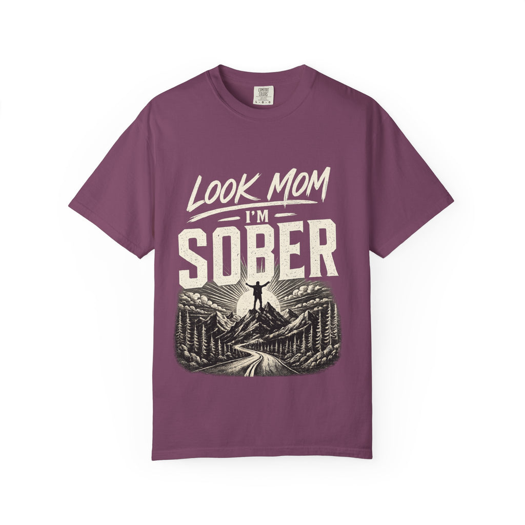 Look Mom I’m Sober T-Shirt — Recovery Pride Graphic Tee