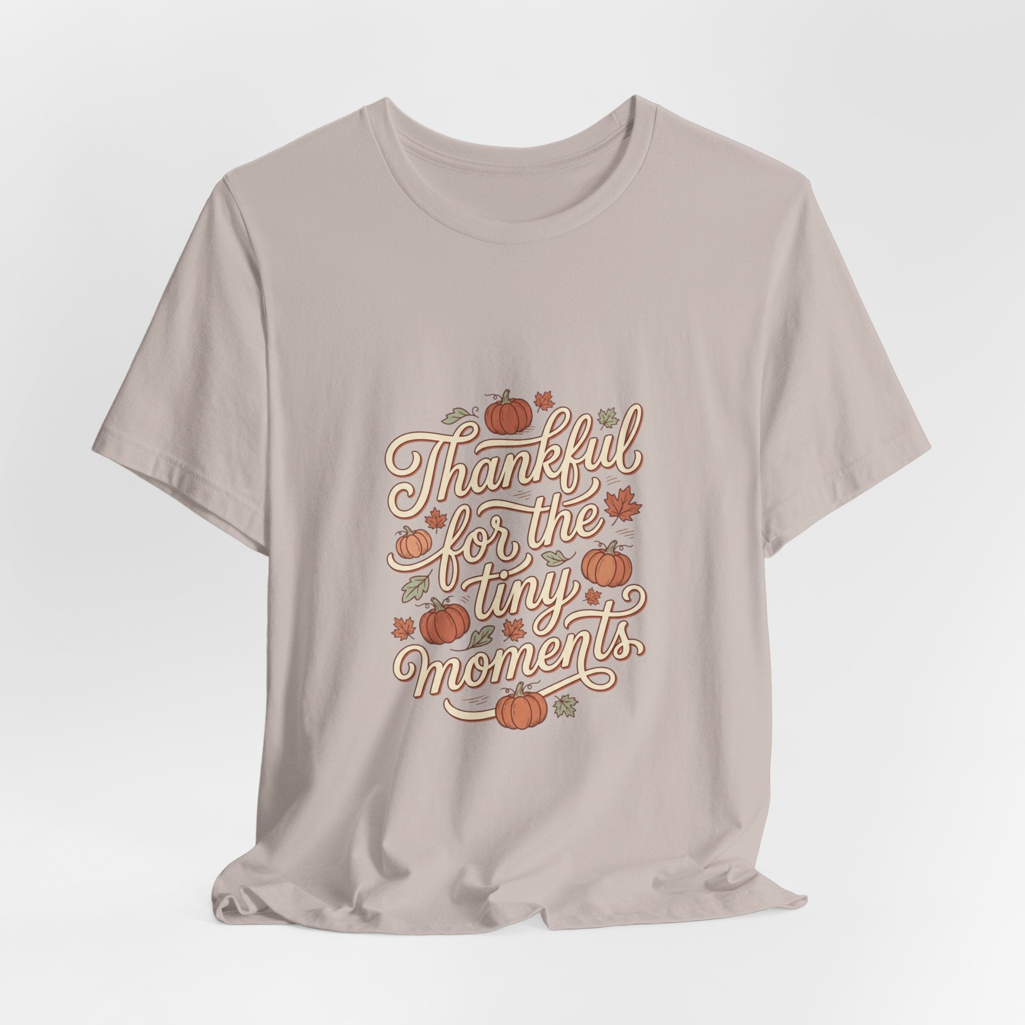 Thankful for the Tiny Moments Tee | Pumpkin Fall Script Graphic