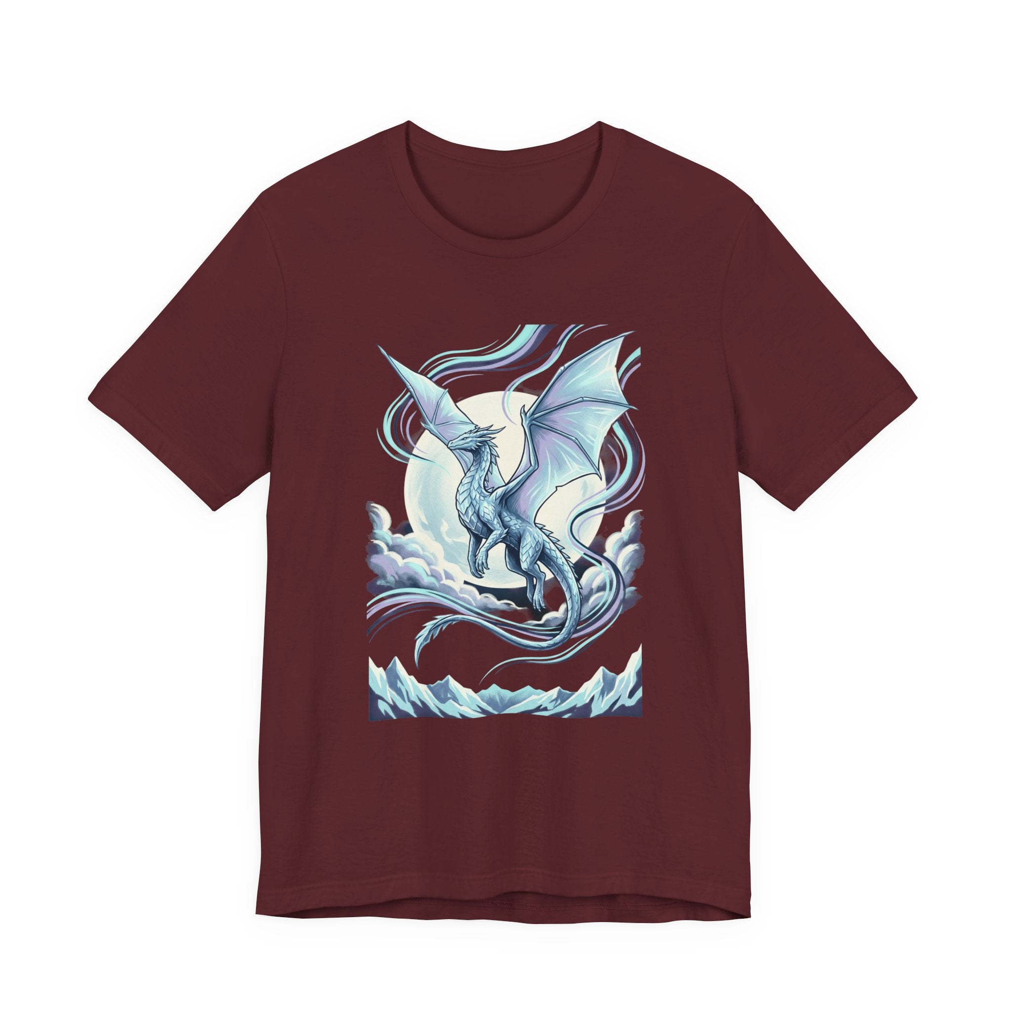 Ice Dragon Illustration T-Shirt | Fantasy Dragon Art, Mythical Creature Tee