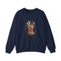 Boot Scootin' into Fall Pumpkin Crewneck Sweatshirt | Western Fall Aesthetic