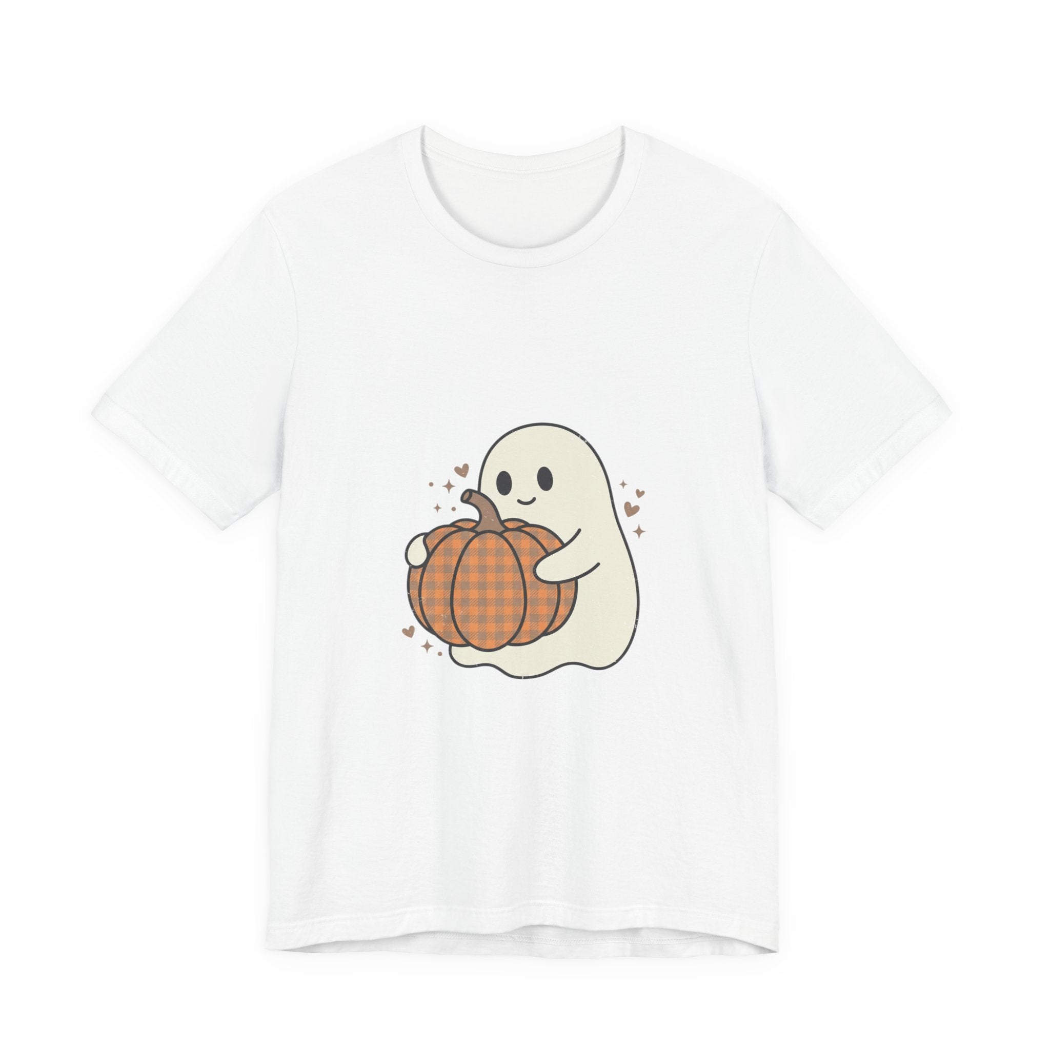 Cute Ghost Holding Pumpkin Tee | Pumpkin Halloween Fall Aesthetic
