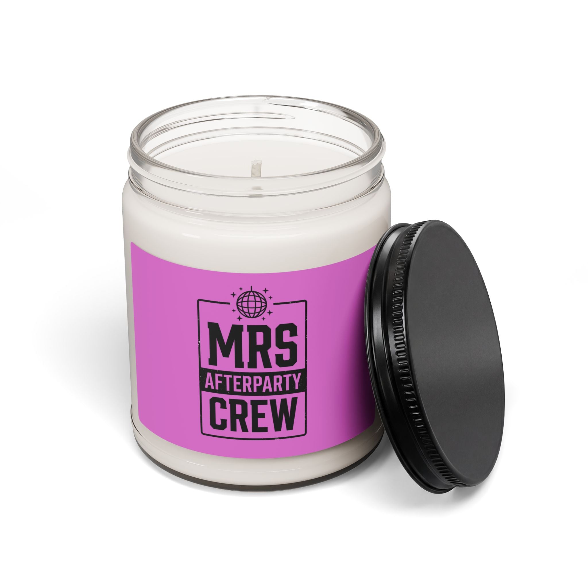 Mrs Afterparty Crew Candle, Scented Soy Jar, Bride Era Slogan