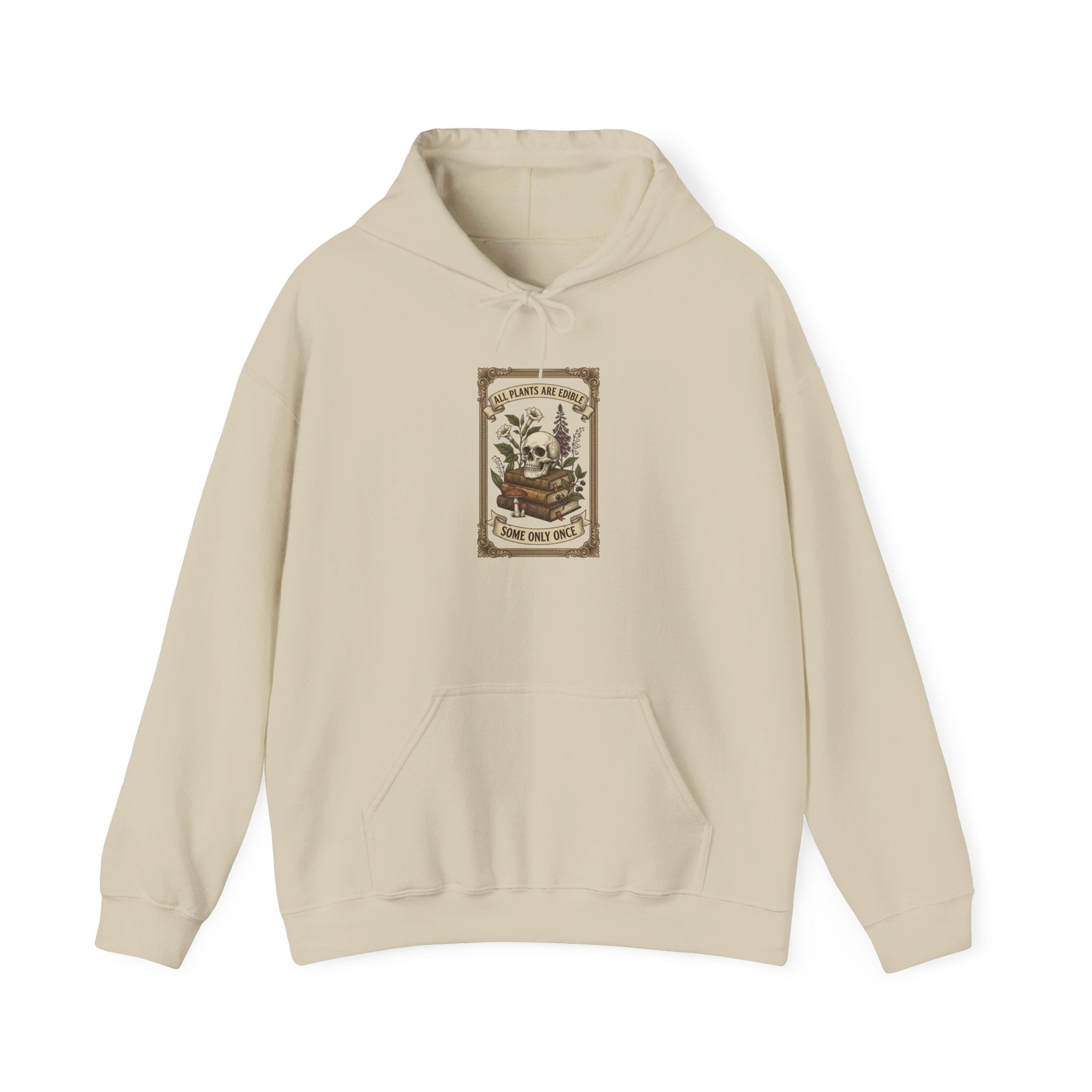 All Plants Are Edible Hoodie | Vintage Botanical Mycology Illustration
