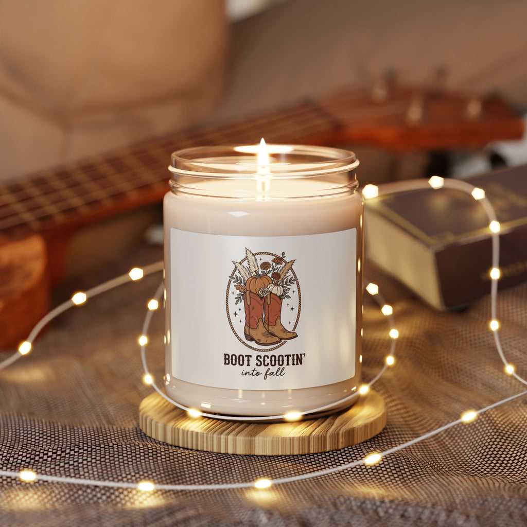 Boot Scootin' Pumpkin Candle, Soy Jar | Fall Pumpkin Boots Candle