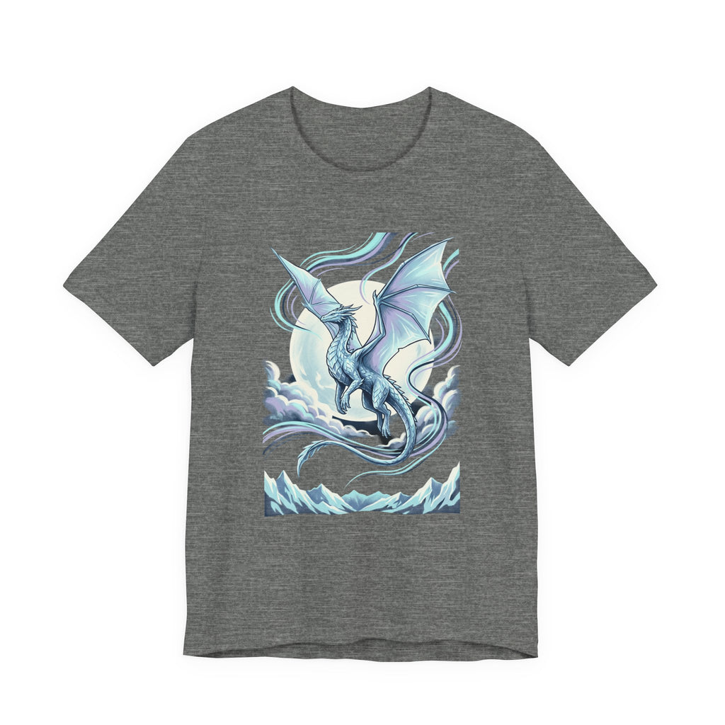 Ice Dragon Illustration T-Shirt | Fantasy Dragon Art, Mythical Creature Tee