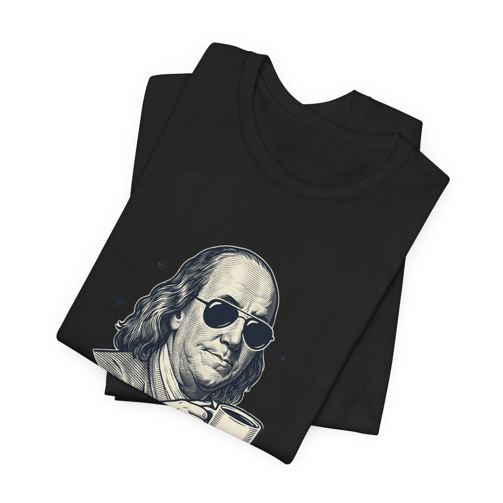 Revolution Runs on Coffee Tee | Founding Daddies, Vintage Patriotic Humor