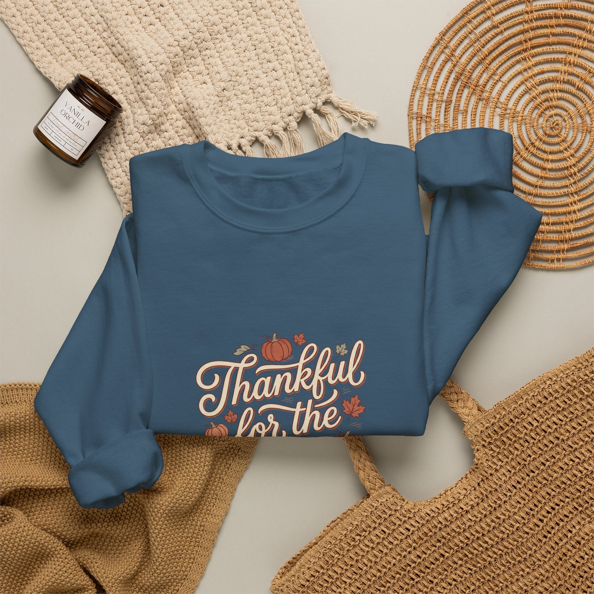 Thankful For Tiny Moments Sweatshirt | Pumpkin Fall Aesthetic