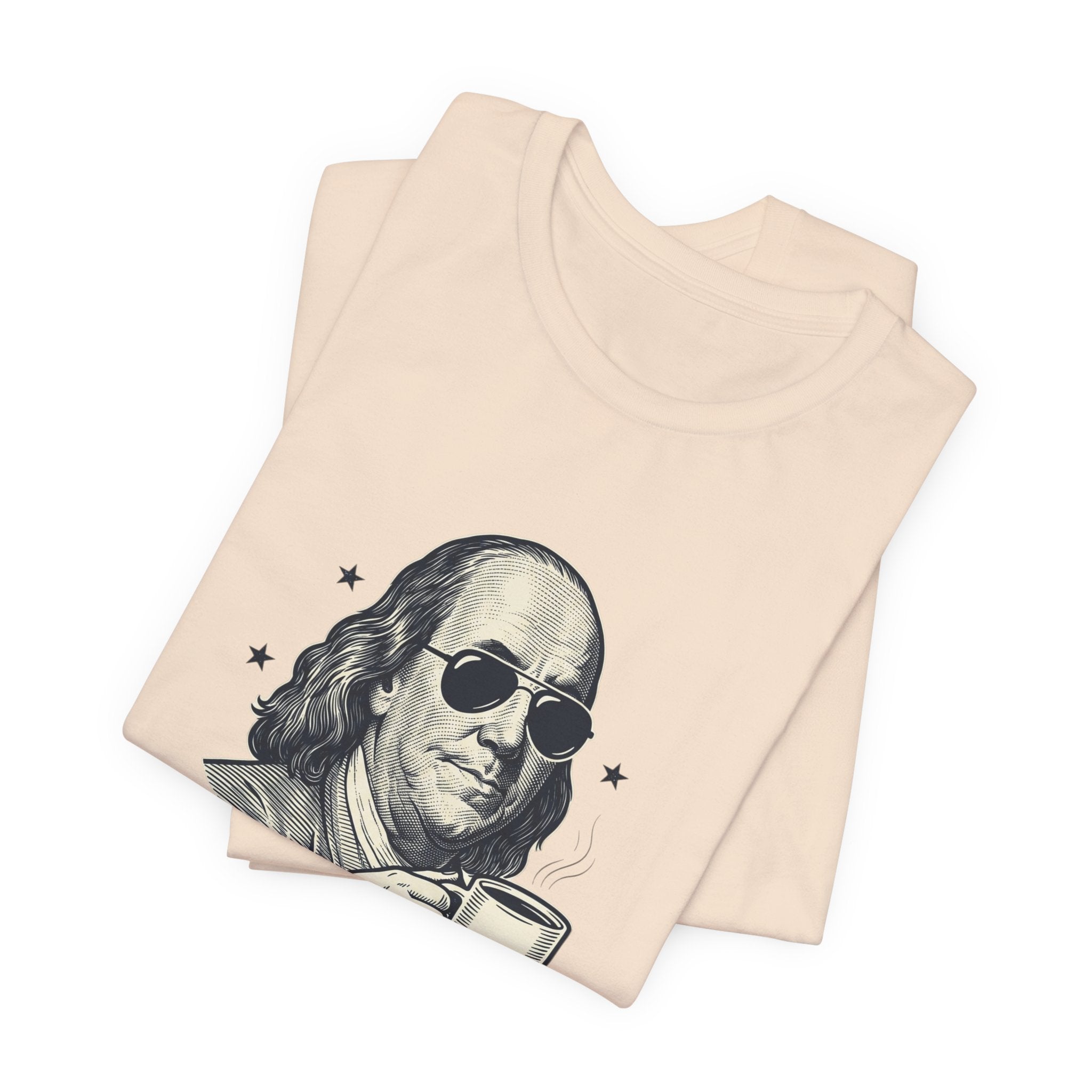 Revolution Runs on Coffee Tee | Founding Daddies, Vintage Patriotic Humor