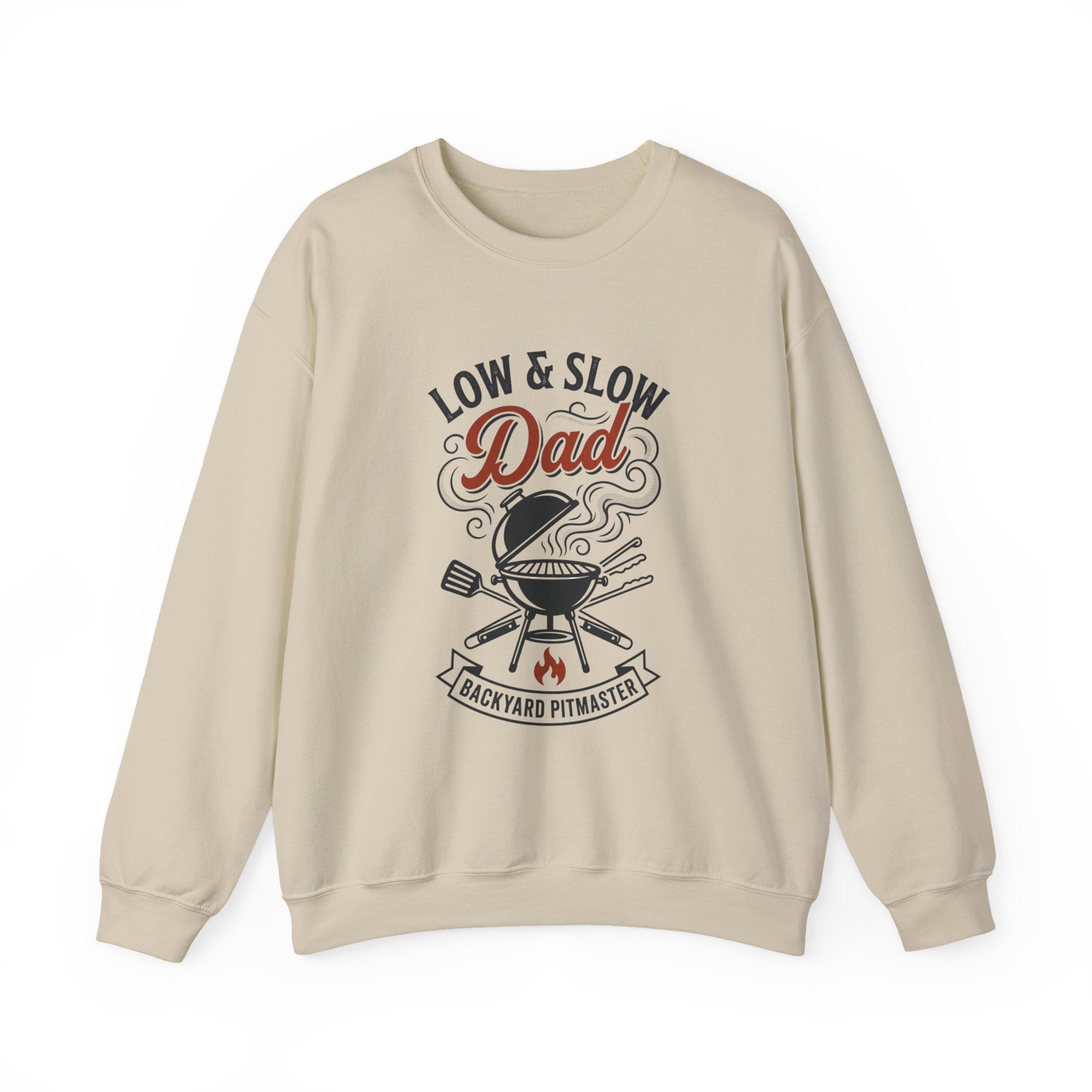 Low & Slow Dad Crewneck Sweatshirt | Backyard Pitmaster, Father's Day BBQ