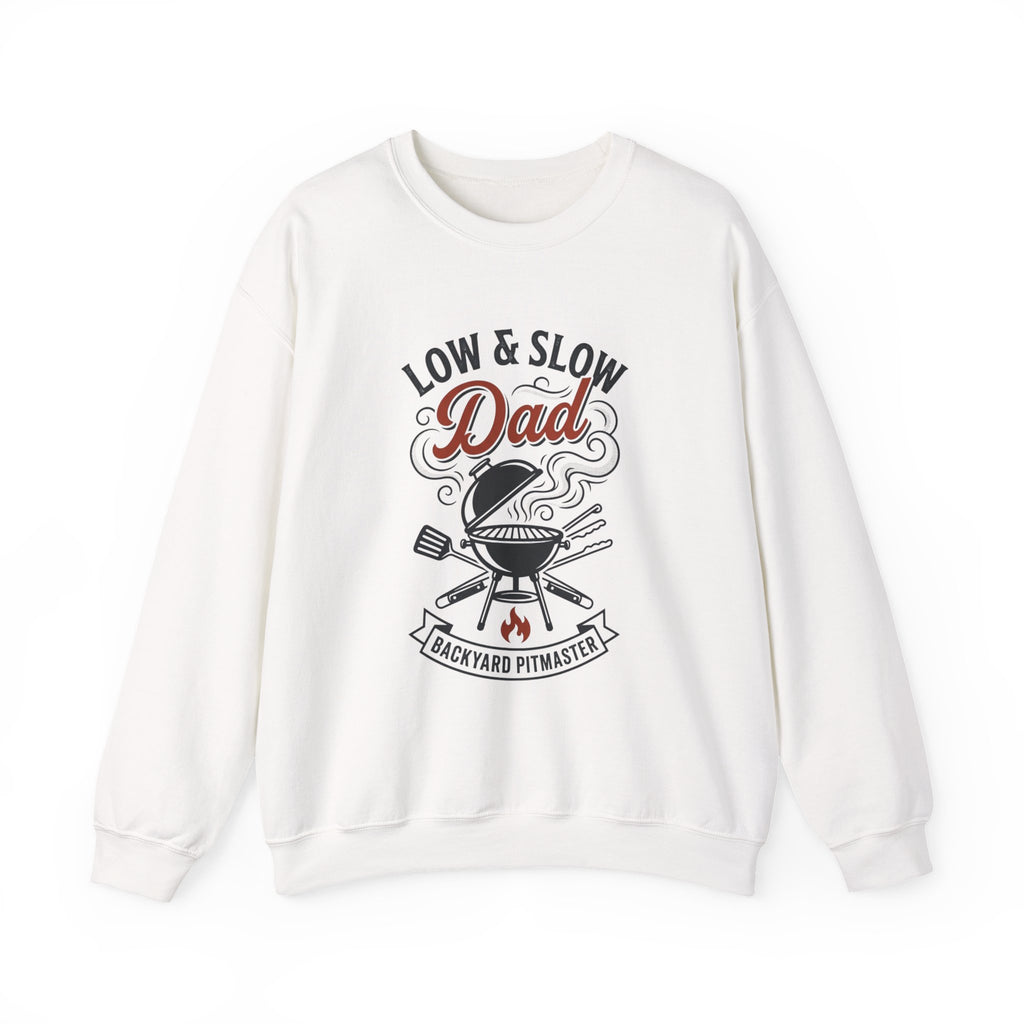 Low & Slow Dad Crewneck Sweatshirt | Backyard Pitmaster, Father's Day BBQ