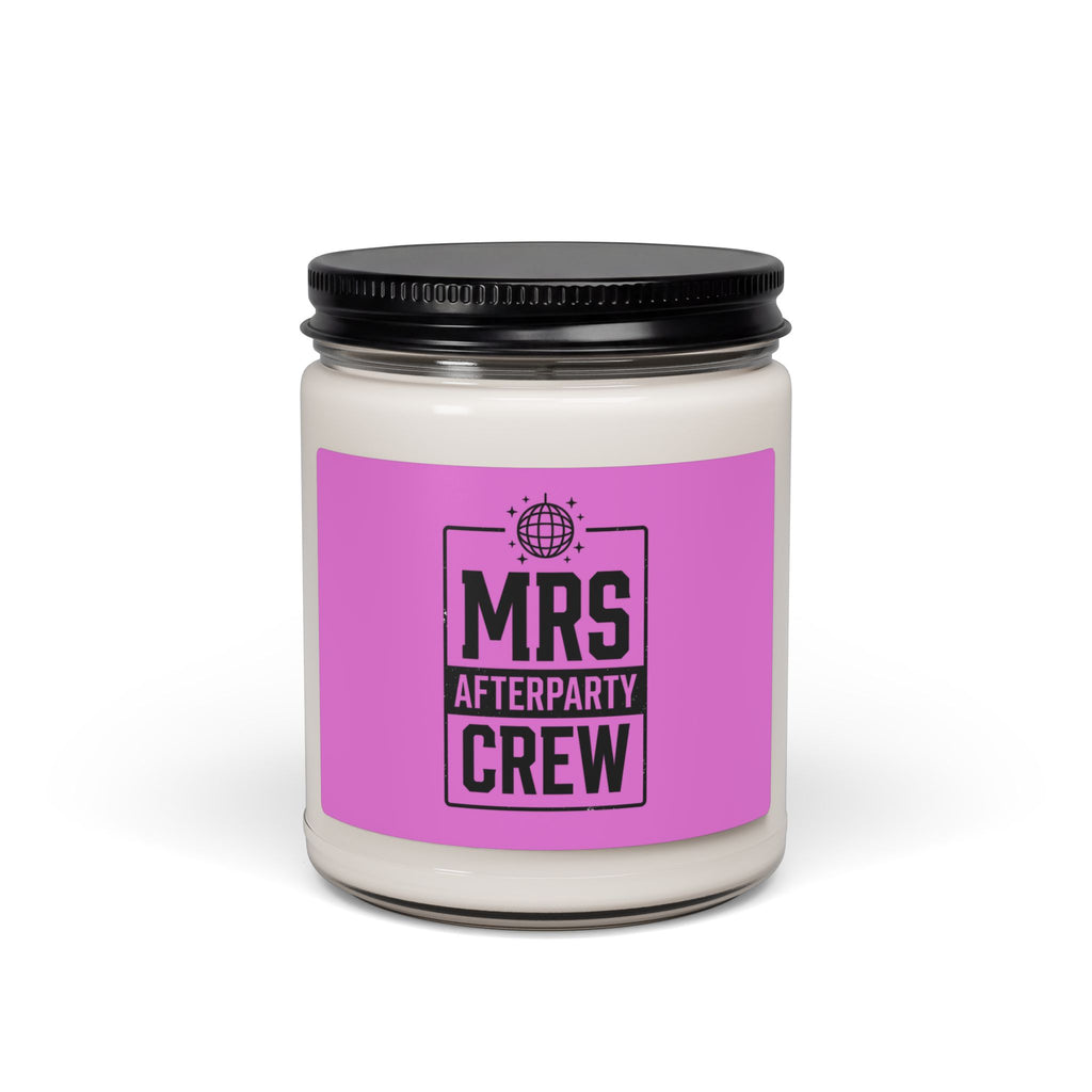 Mrs Afterparty Crew Candle, Scented Soy Jar, Bride Era Slogan
