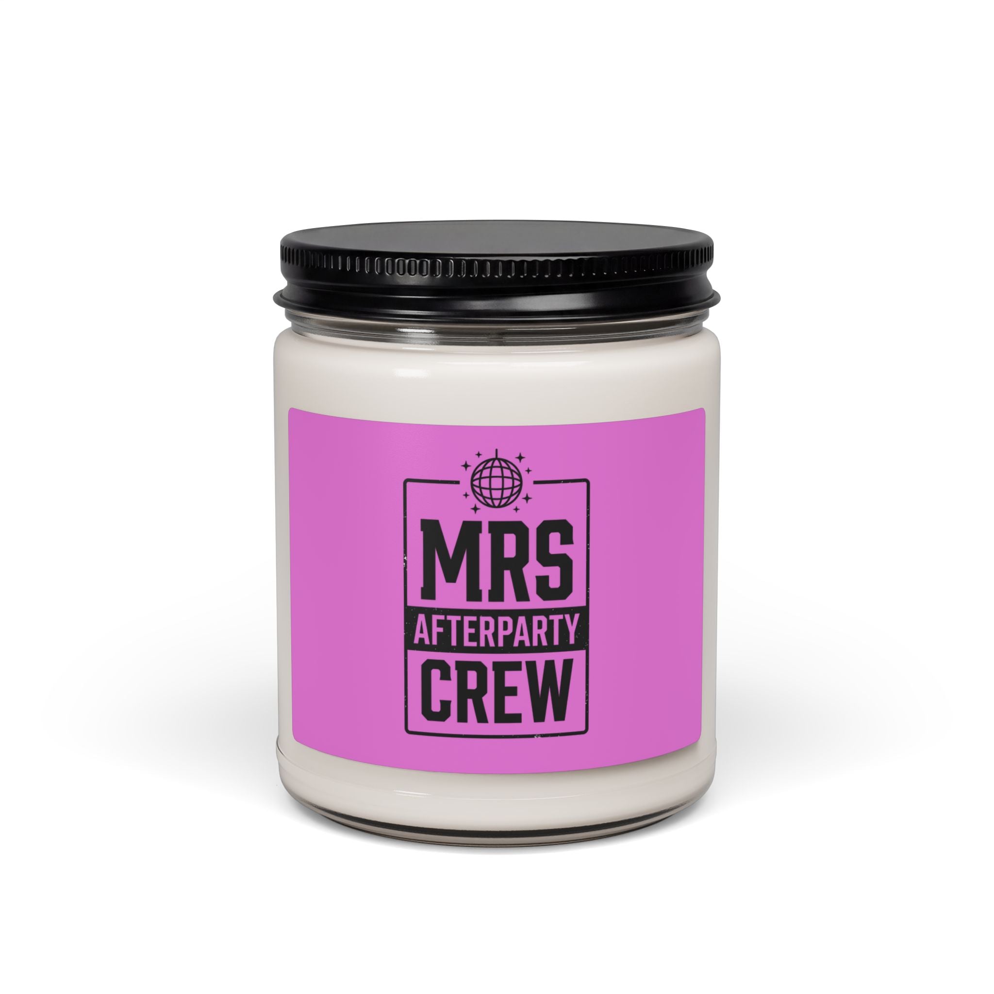 Mrs Afterparty Crew Candle, Scented Soy Jar, Bride Era Slogan