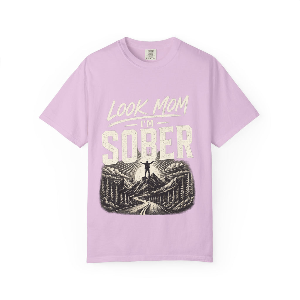 Look Mom I’m Sober T-Shirt — Recovery Pride Graphic Tee