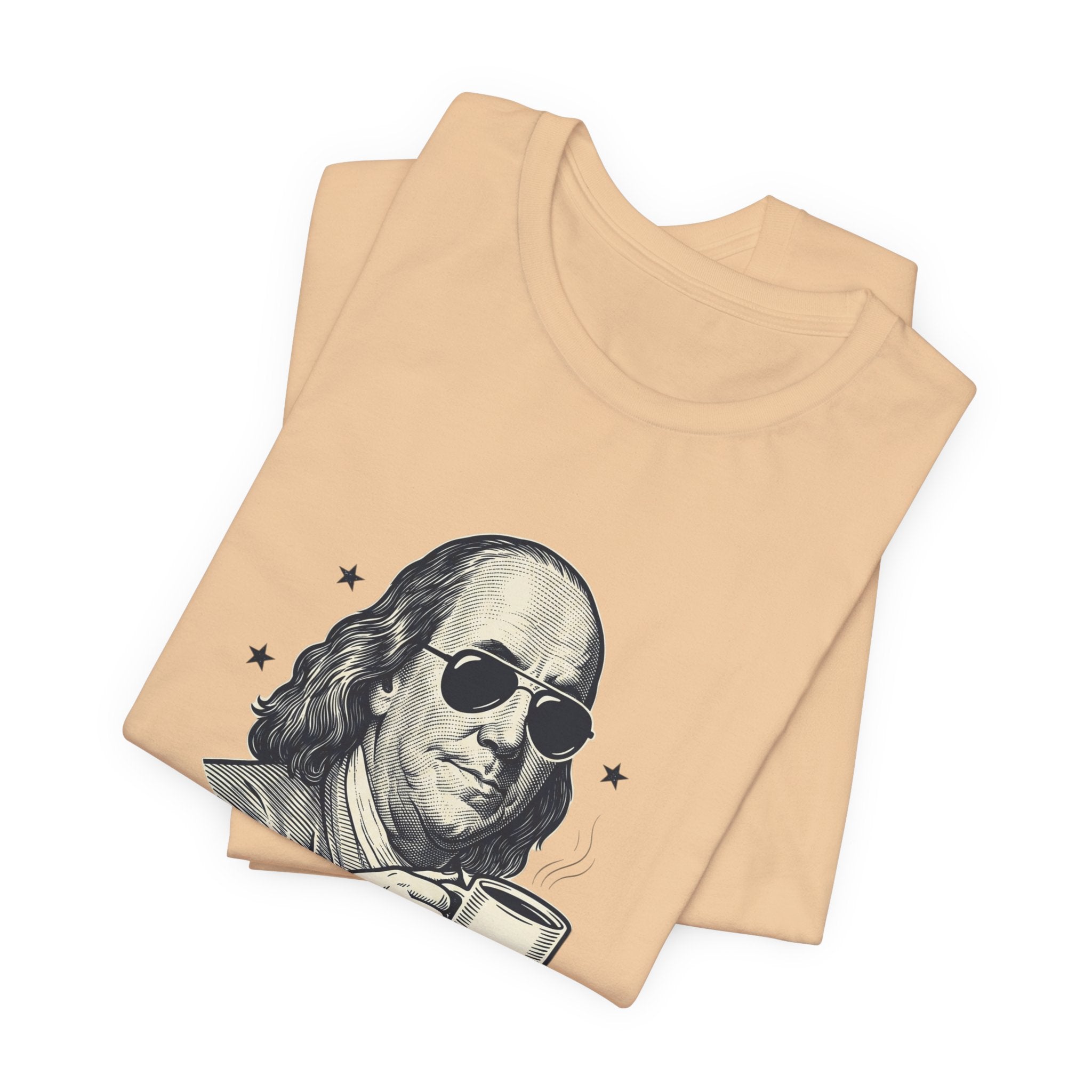 Revolution Runs on Coffee Tee | Founding Daddies, Vintage Patriotic Humor