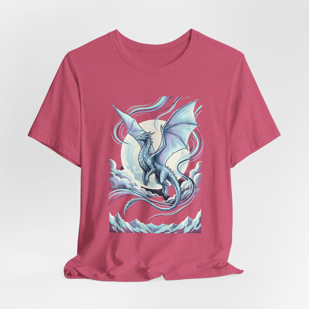 Ice Dragon Illustration T-Shirt | Fantasy Dragon Art, Mythical Creature Tee