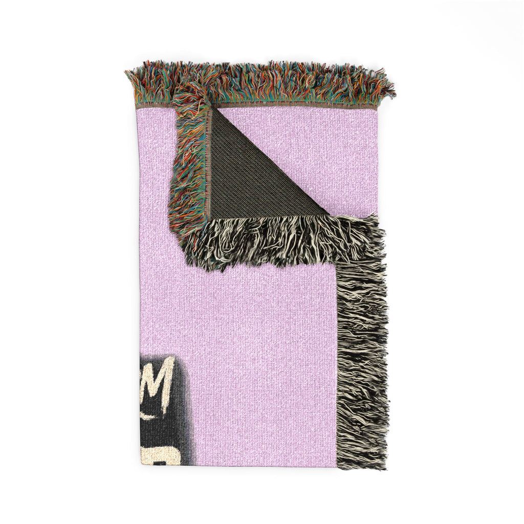 Sober Badge Woven Blanket — Cozy Recovery Throw