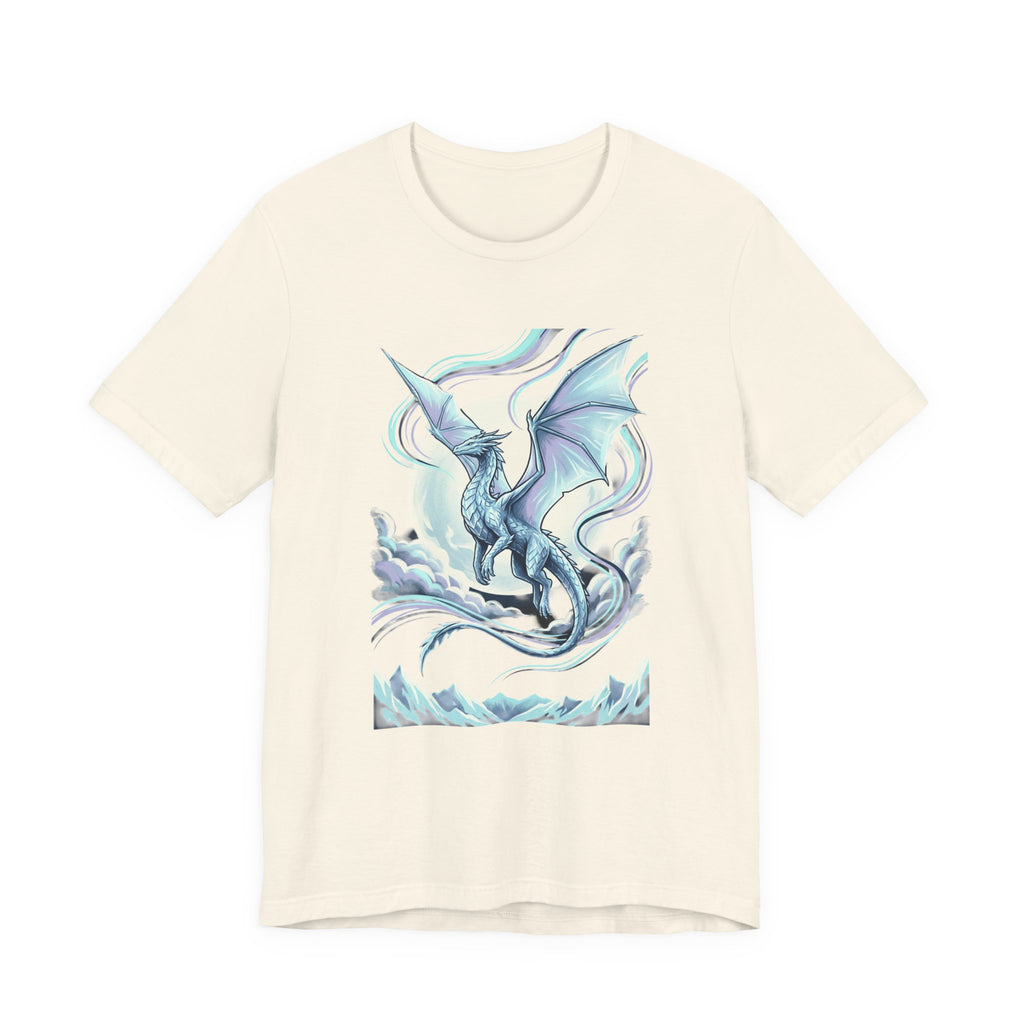 Ice Dragon Illustration T-Shirt | Fantasy Dragon Art, Mythical Creature Tee