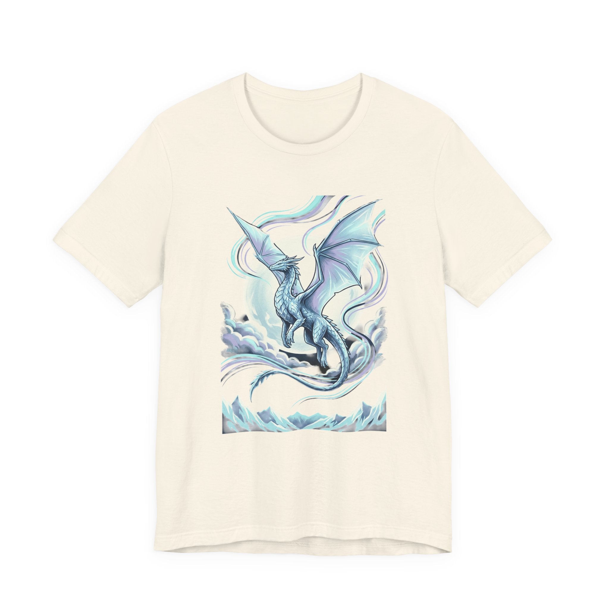 Ice Dragon Illustration T-Shirt | Fantasy Dragon Art, Mythical Creature Tee