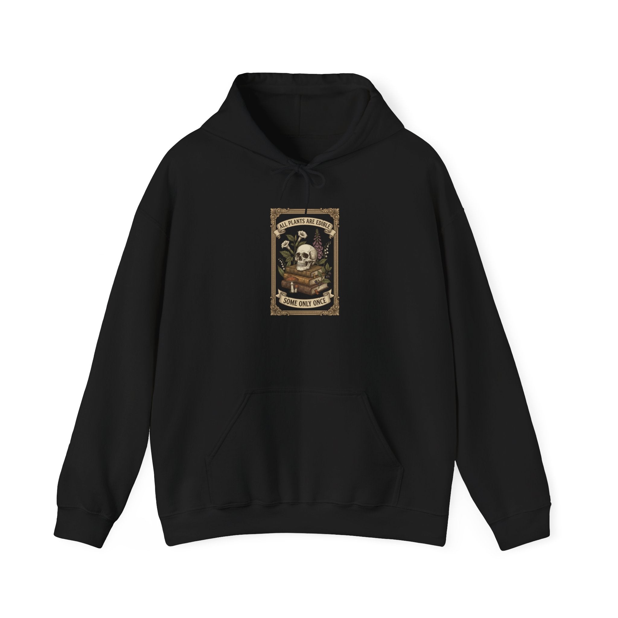 All Plants Are Edible Hoodie | Vintage Botanical Mycology Illustration