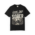 Look Dad I’m Sober T-Shirt – Recovery & Sobriety Mountain Design