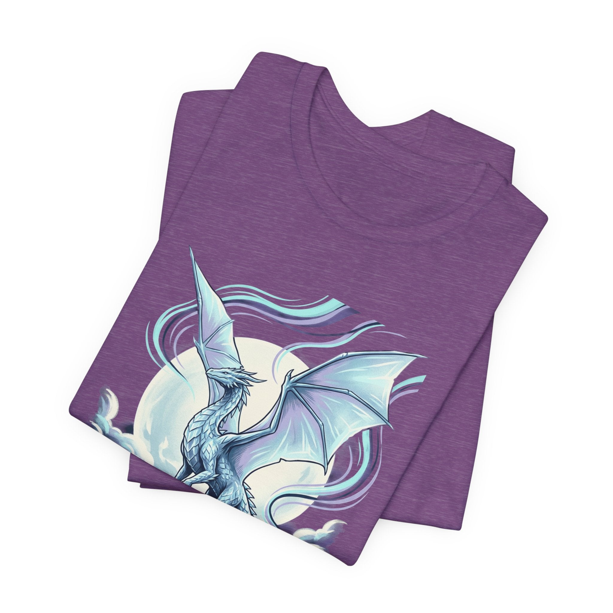 Ice Dragon Illustration T-Shirt | Fantasy Dragon Art, Mythical Creature Tee