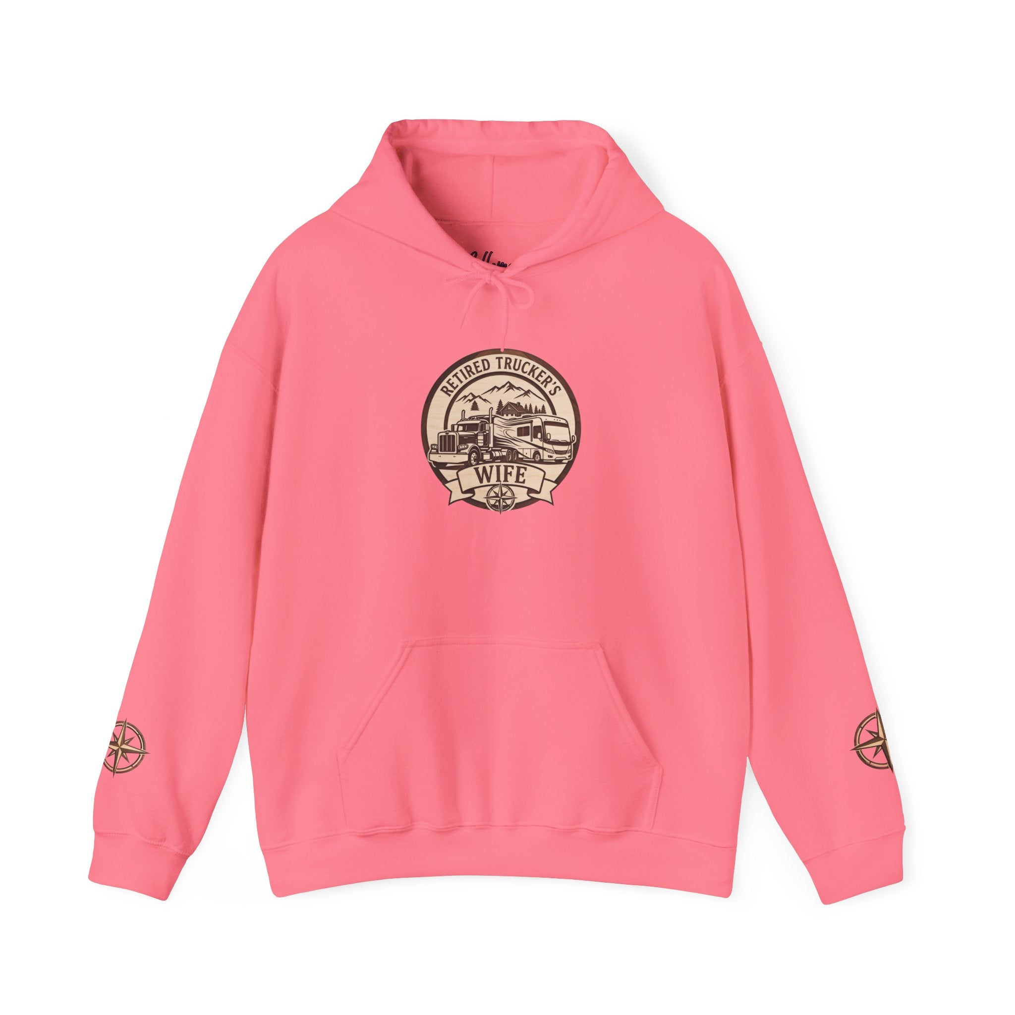 Retired Truckers Wife Hoodie — Vintage 'Retro Trailer Life' Pullover