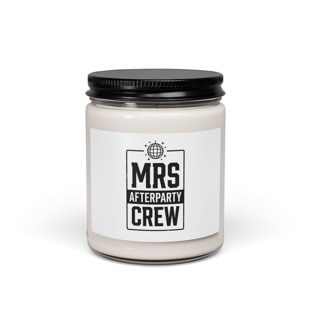 Mrs Afterparty Crew Candle, Scented Soy Jar, Bride Era Slogan