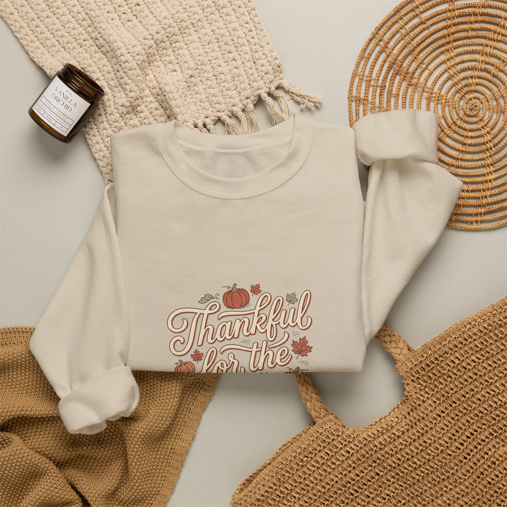 Thankful For Tiny Moments Sweatshirt | Pumpkin Fall Aesthetic