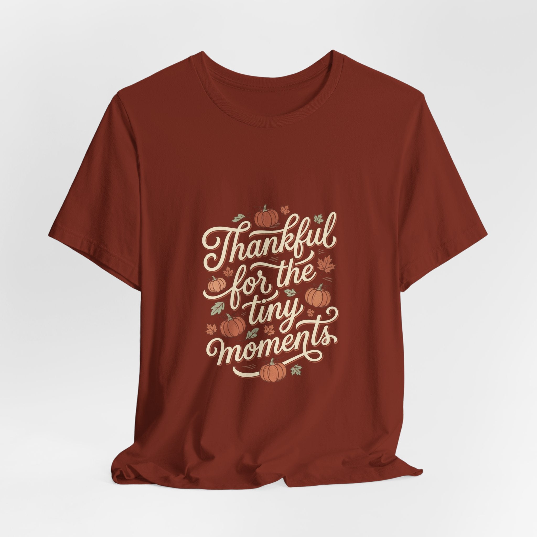 Thankful for the Tiny Moments Tee | Pumpkin Fall Script Graphic
