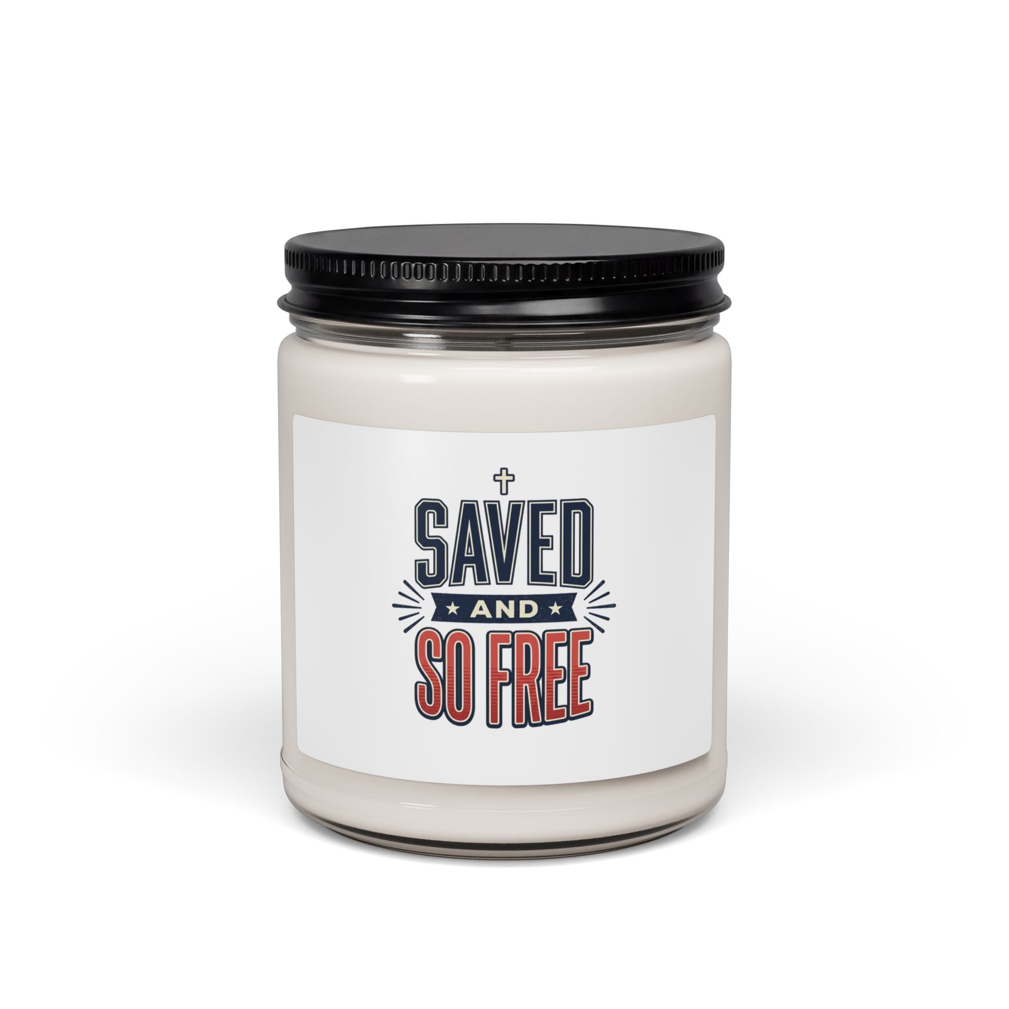 Saved and So Free Candle, Soy Jar, Faith & Freedom 4th of July