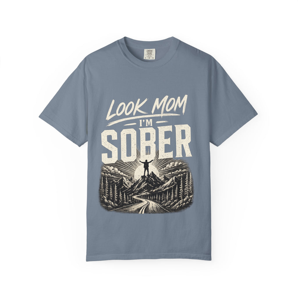 Look Mom I’m Sober T-Shirt — Recovery Pride Graphic Tee